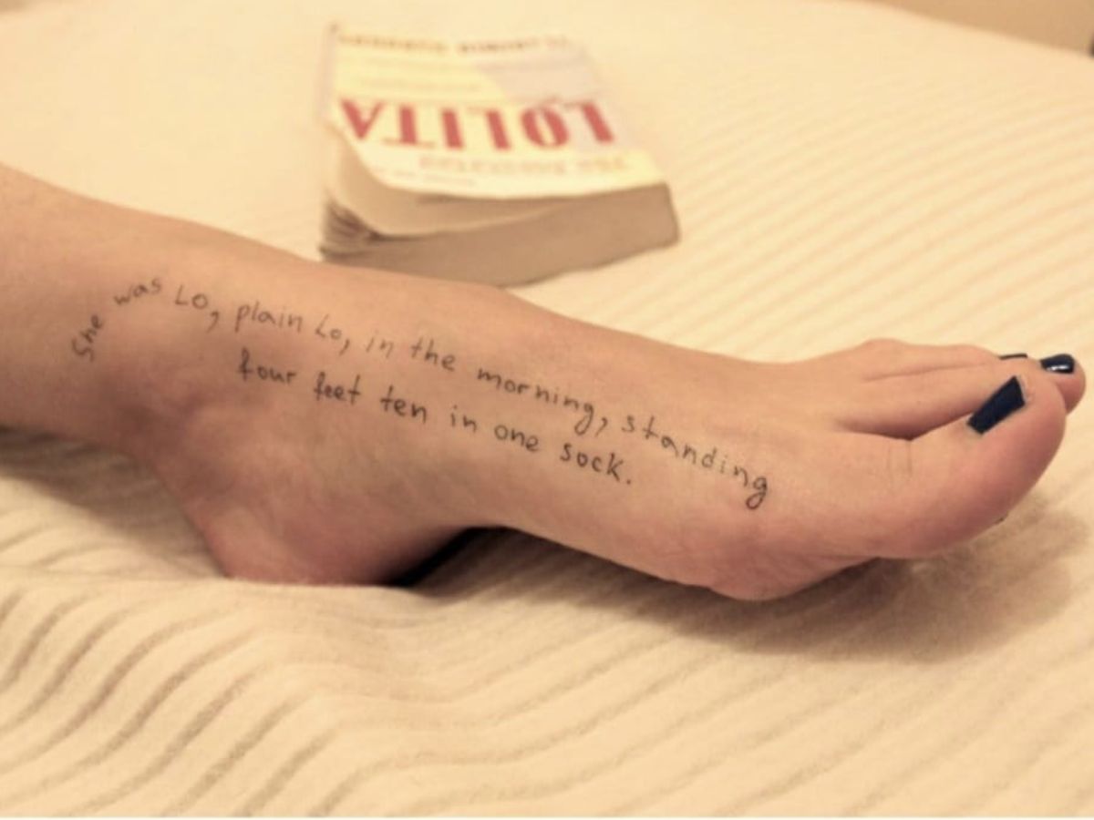 Images Show ‘Lolita’ Passages Written On Woman’s Body