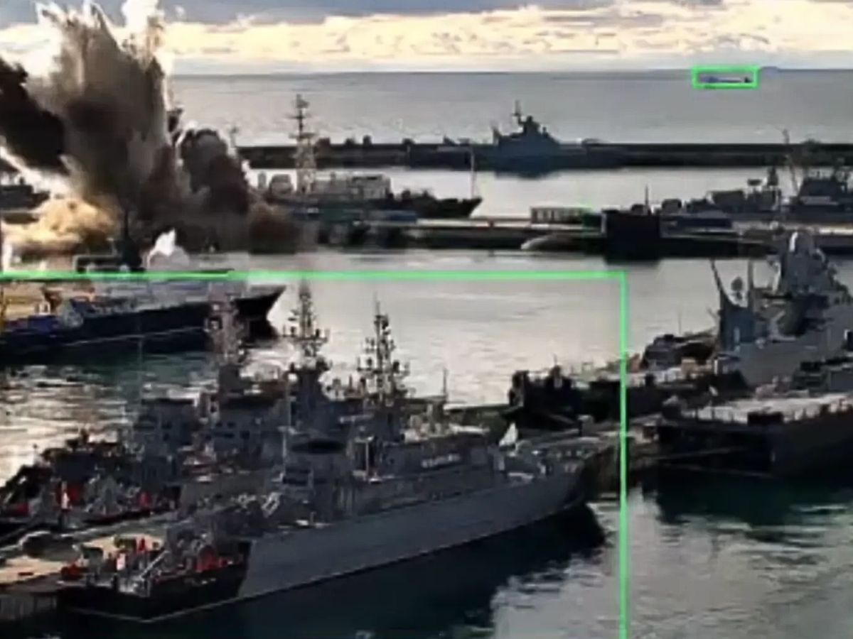 Ukraine Hits Russian Kilo-Class Submarine In Underwater Drone Strike At Black Sea Base