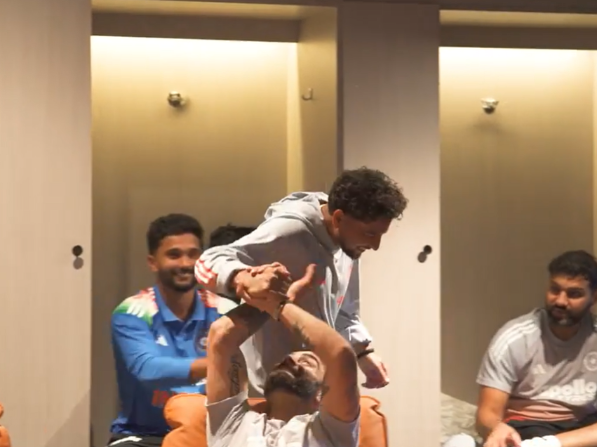 ‘Ro De, Ro De’: Virat Kohli’s Notorious Side Captured As He Teases Kuldeep Yadav After India Clinch ODI Series 2-1, Watch