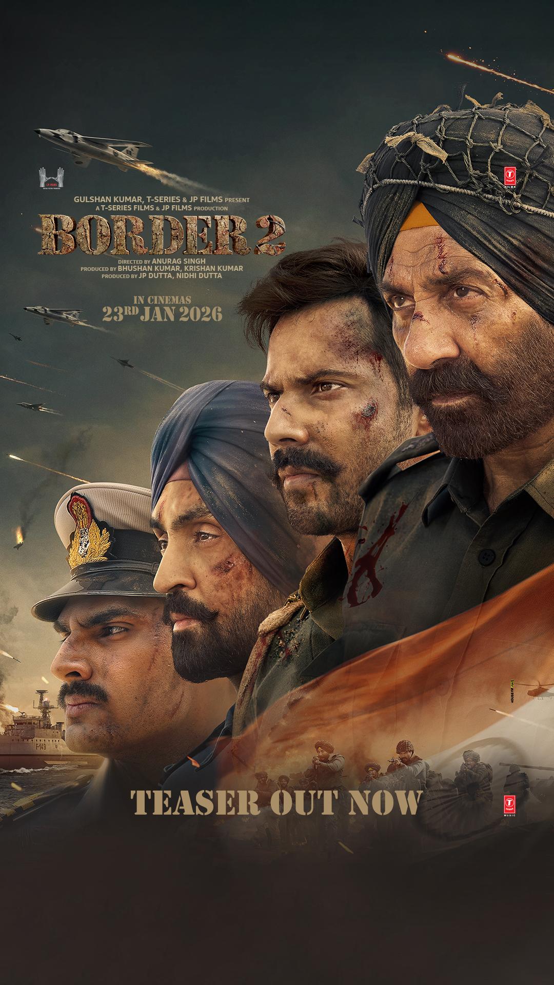 border-2-teaser-unveiled-sunny-deol-returns-with-his-iconic-war-cry-varun-dhawan-diljit-dosanjh-and-ahan-shetty-take-the-frontline-fans-say-another-1000-crore-loading Border 2 Teaser Unveiled: Sunny Deol Returns With His Iconic War Cry, Diljit, Varun And Ahaan Take The Frontline, Fans Say, ‘Another 1000 Crore Loading’