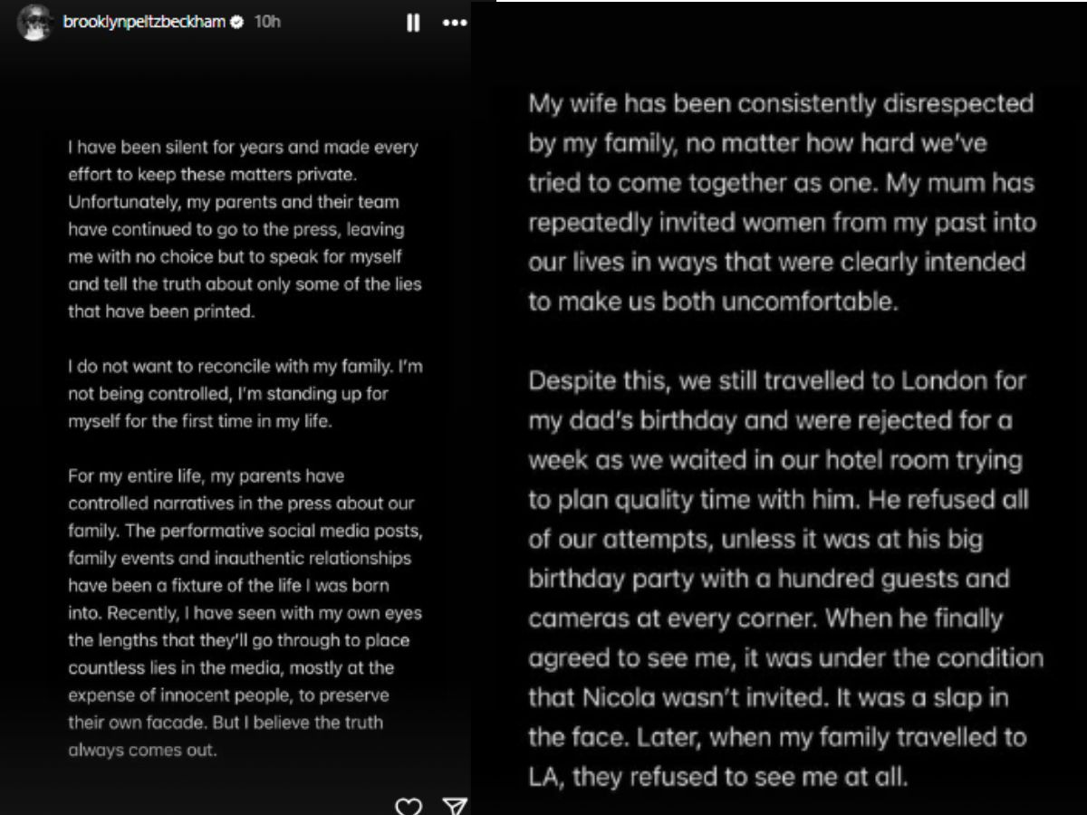 Brooklyn Beckham Instagram Stories: What did he say?