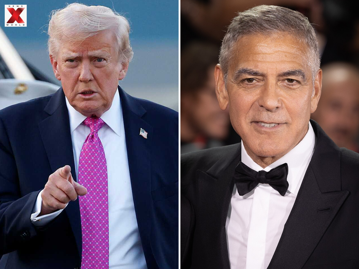 Donald Trump took to Truth Social on Wednesday afternoon to poke fun at George Clooney and his family (PHOTO: X/WIKI)