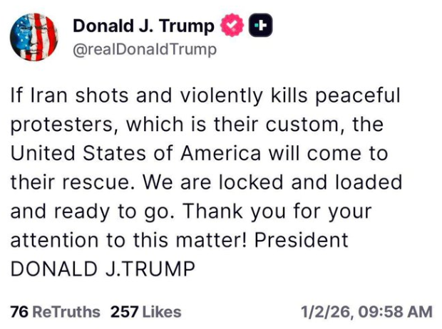 Iran Snaps Back At Donald Trump’s Warning Over Protestors Killing, Mocks US’ Rescue Missions: ‘Any Intervention Will Lead To…’