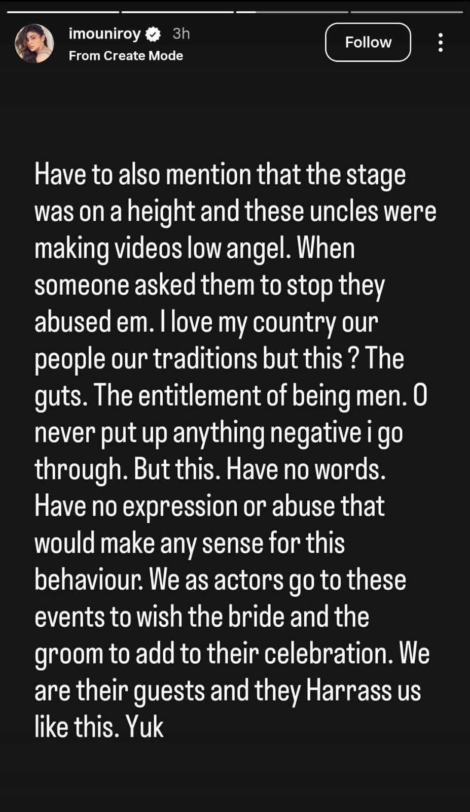 Mouni Roy Harassed On Stage In Haryana Event, Actress Reveals Lewd Gestures, Waist Touching By Elderly Men, Calls It Traumatizing