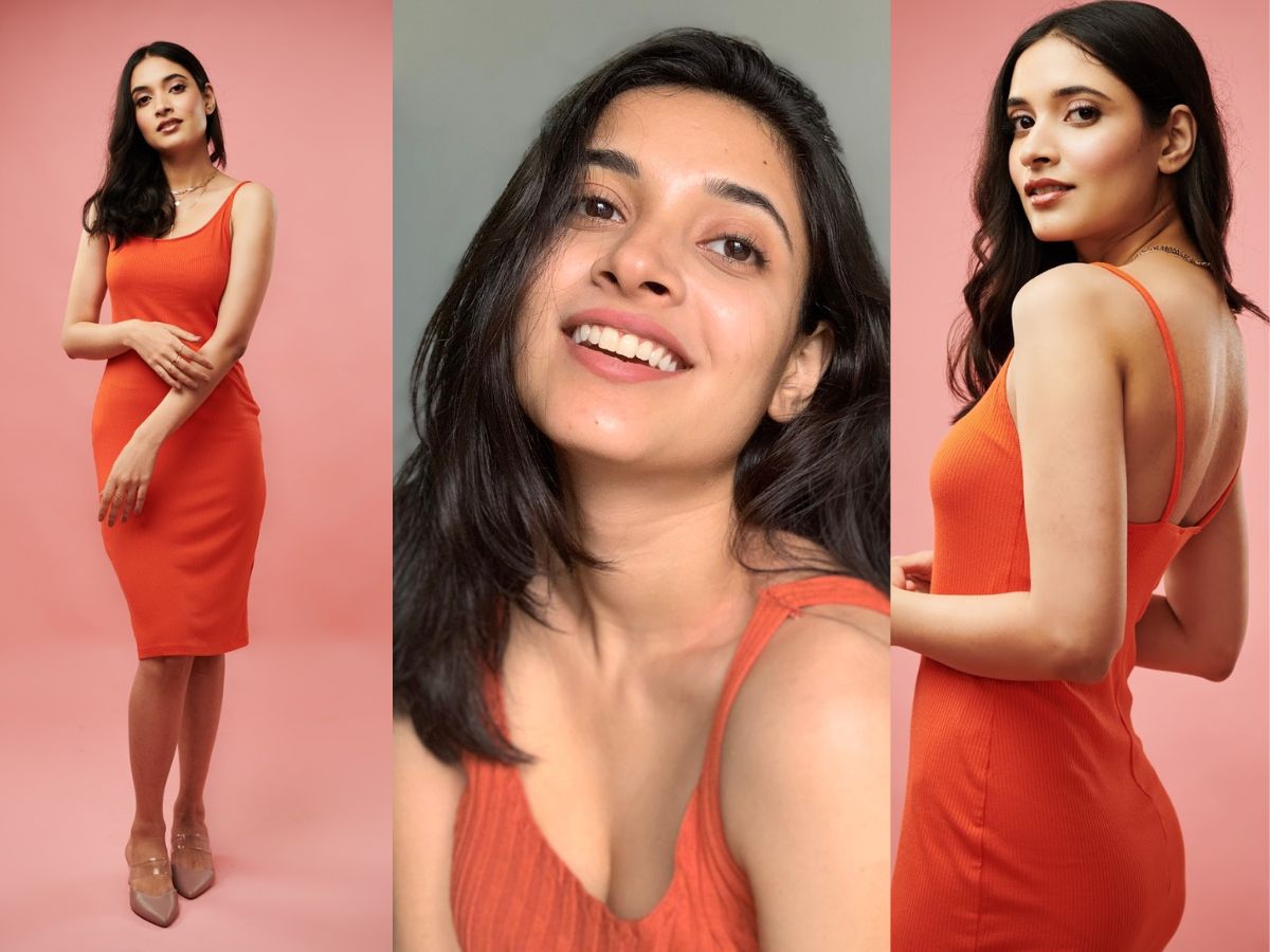 Backless Orange Dress