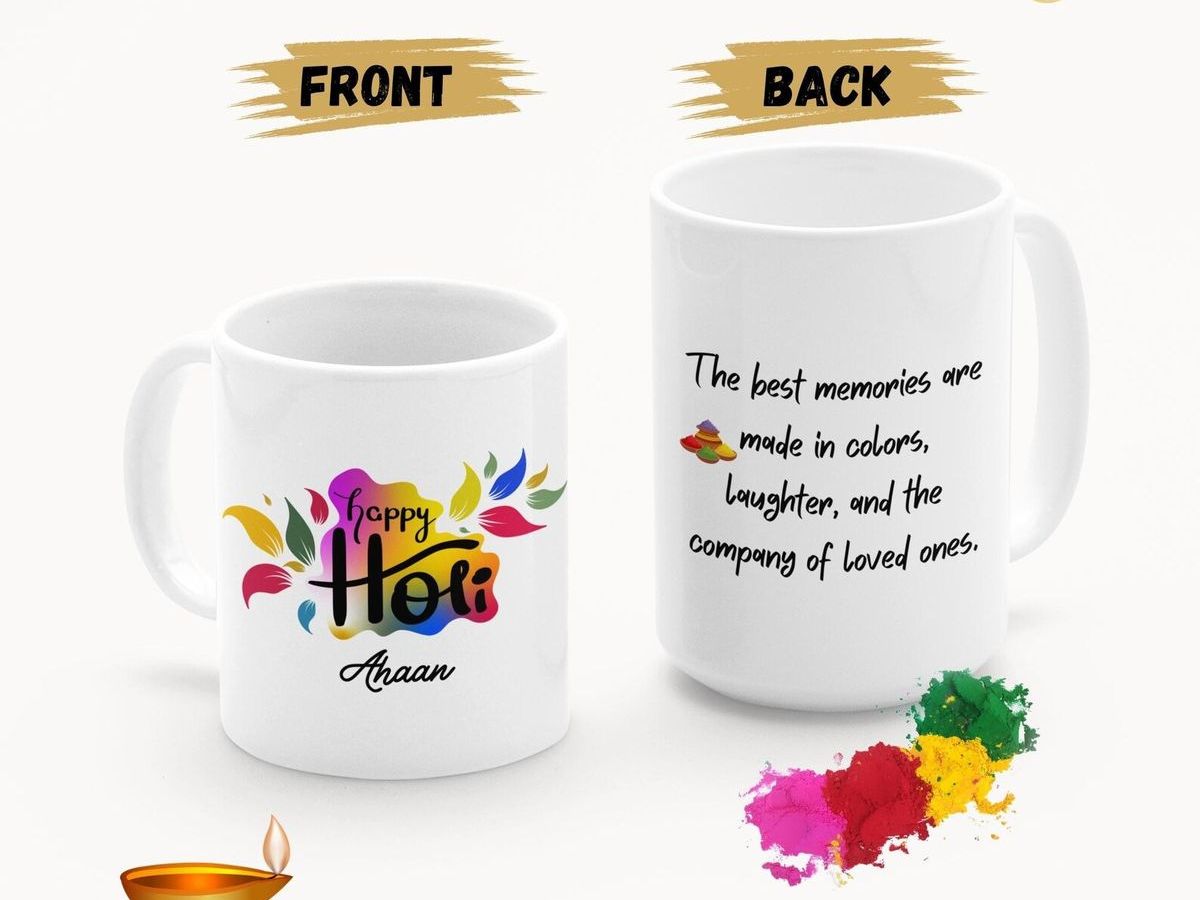 Personalized Holi Mugs