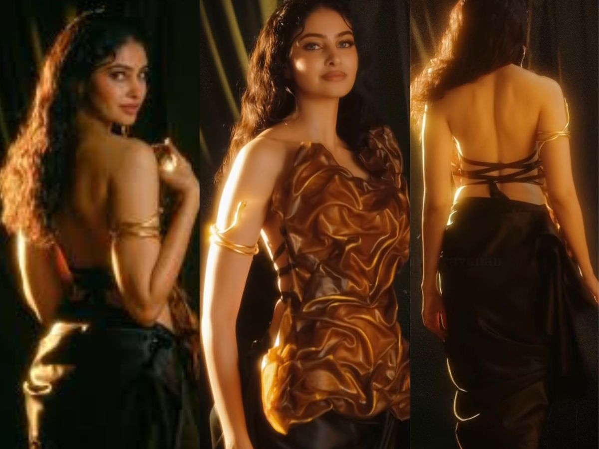 Sizzling Backless Golden Drape