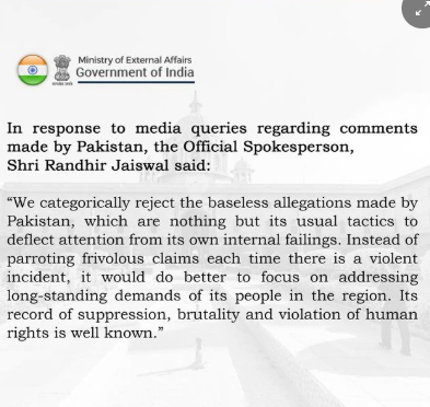 ‘Baseless Allegations’: India Pushes Back After Pakistan Accuses It Of Role In Balochistan Attacks Amid BLA’s Operation Herof 2.0