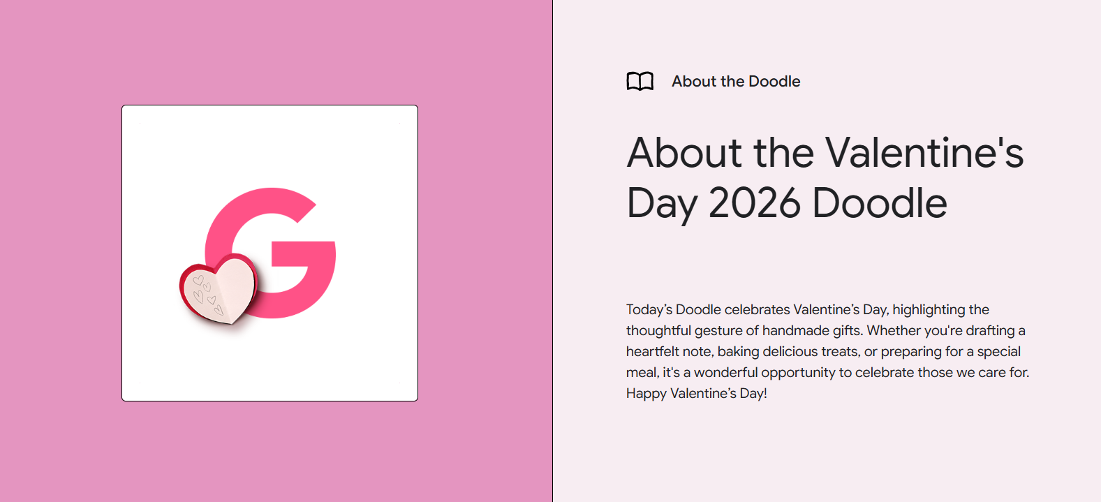 Valentine's Day, Google Doodle