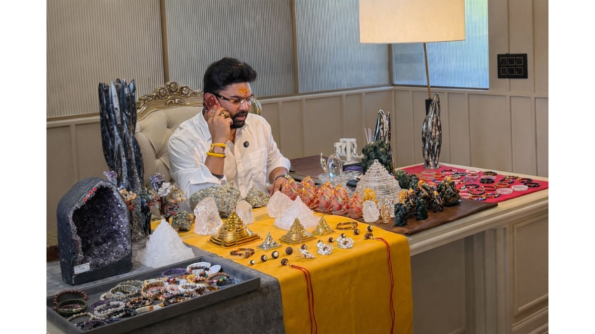 Millionaire Astrologer Astro Parduman Showcases Rare 12,324 grams Natural Heart-Shaped Citrine Crystal