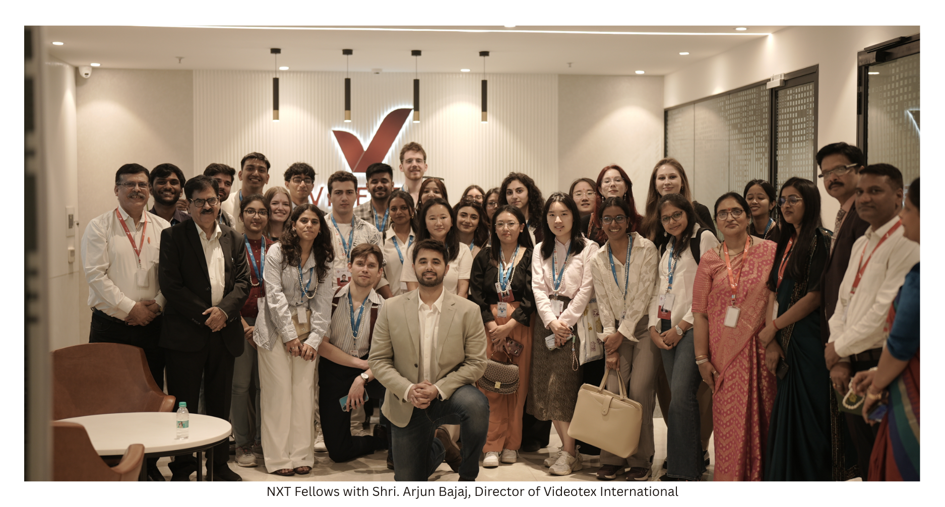 NXT Fellows with Shri. Arjun Bajaj, Director of Videotex International, NXT Fellowship 2026.