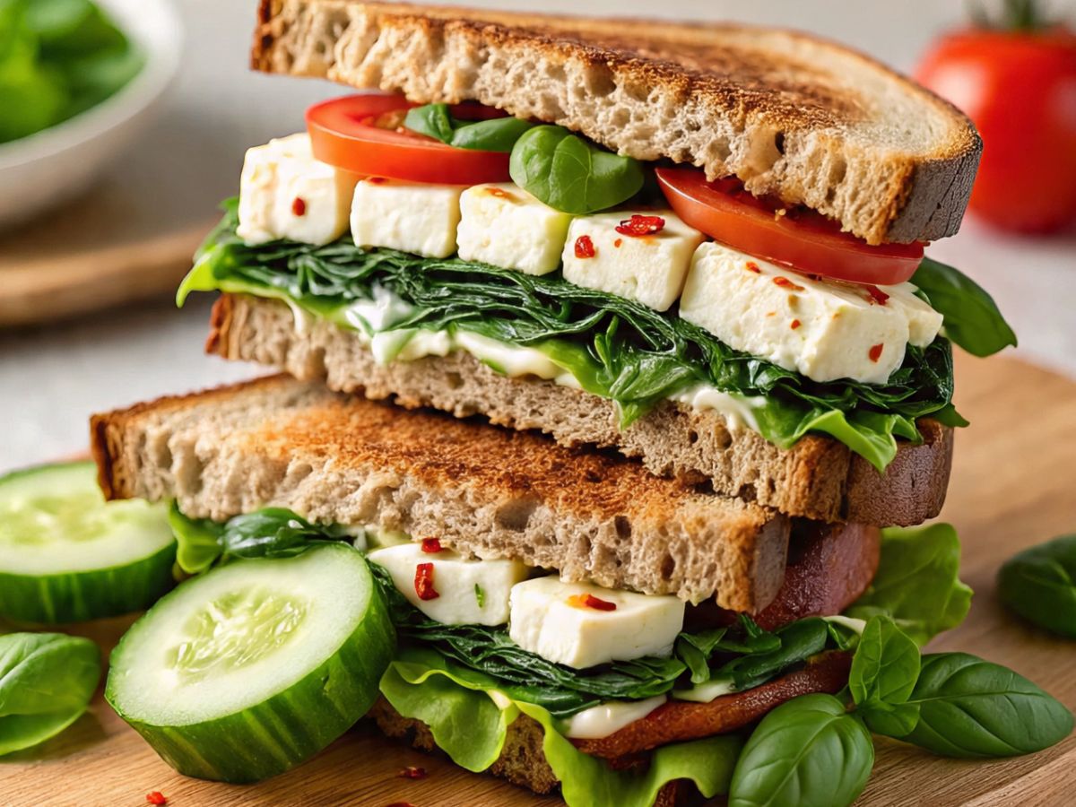 Paneer & Spinach Diet Sandwich