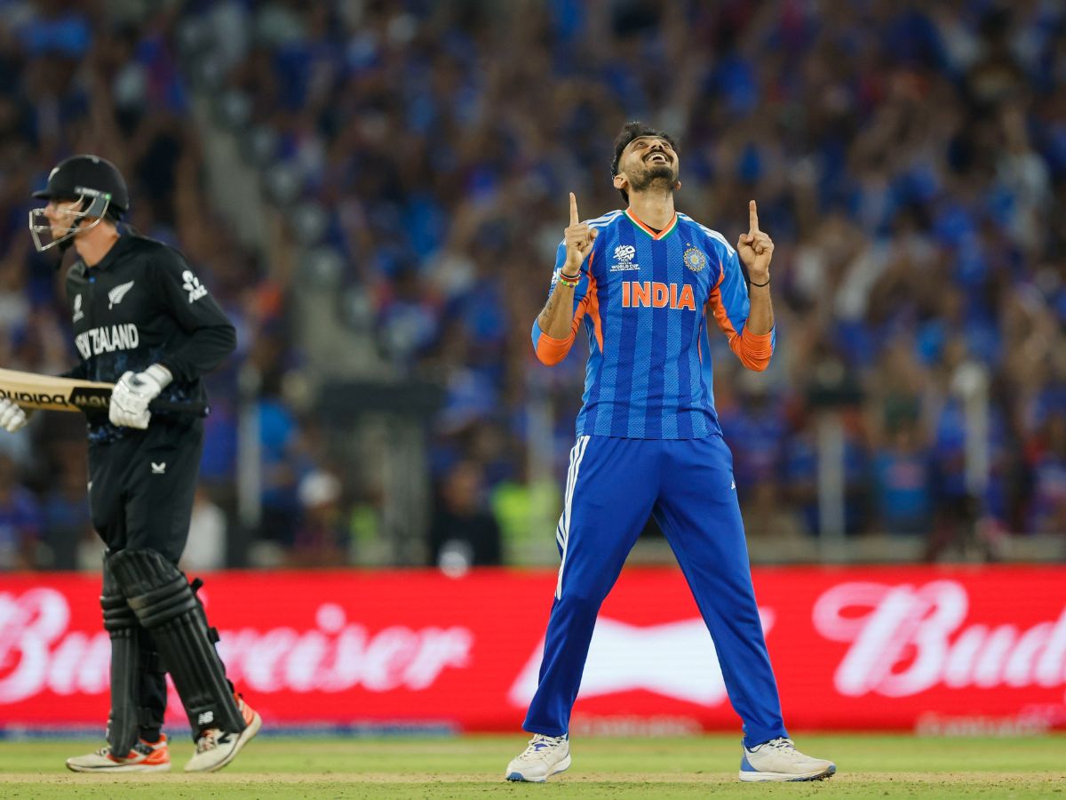 Axar Patel picked up three wickets in front of his home crowd. Image Credit: X/@BCCI