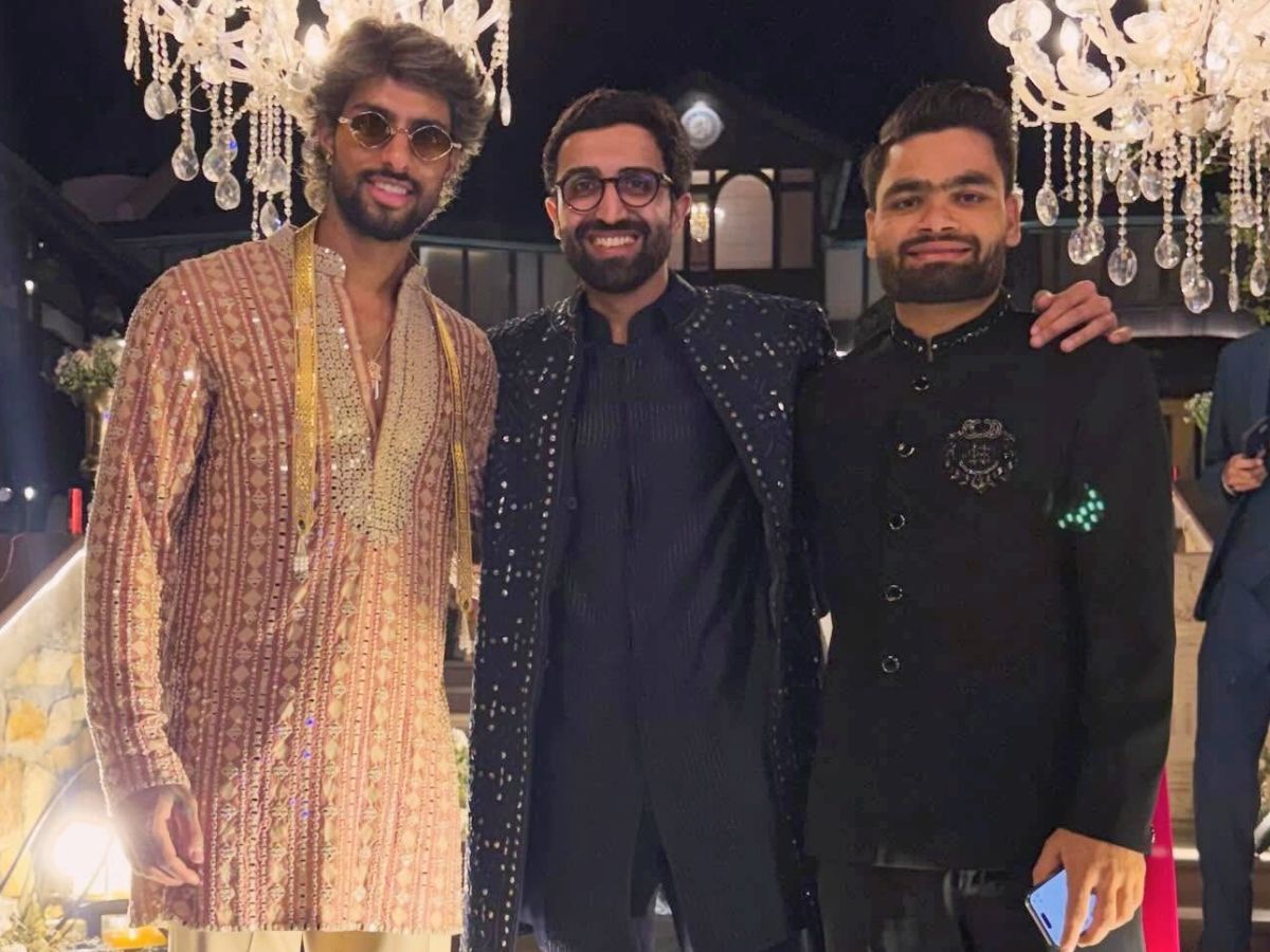 Tilak Varma and Rinku Singh at Kuldeep Yadavs wedding