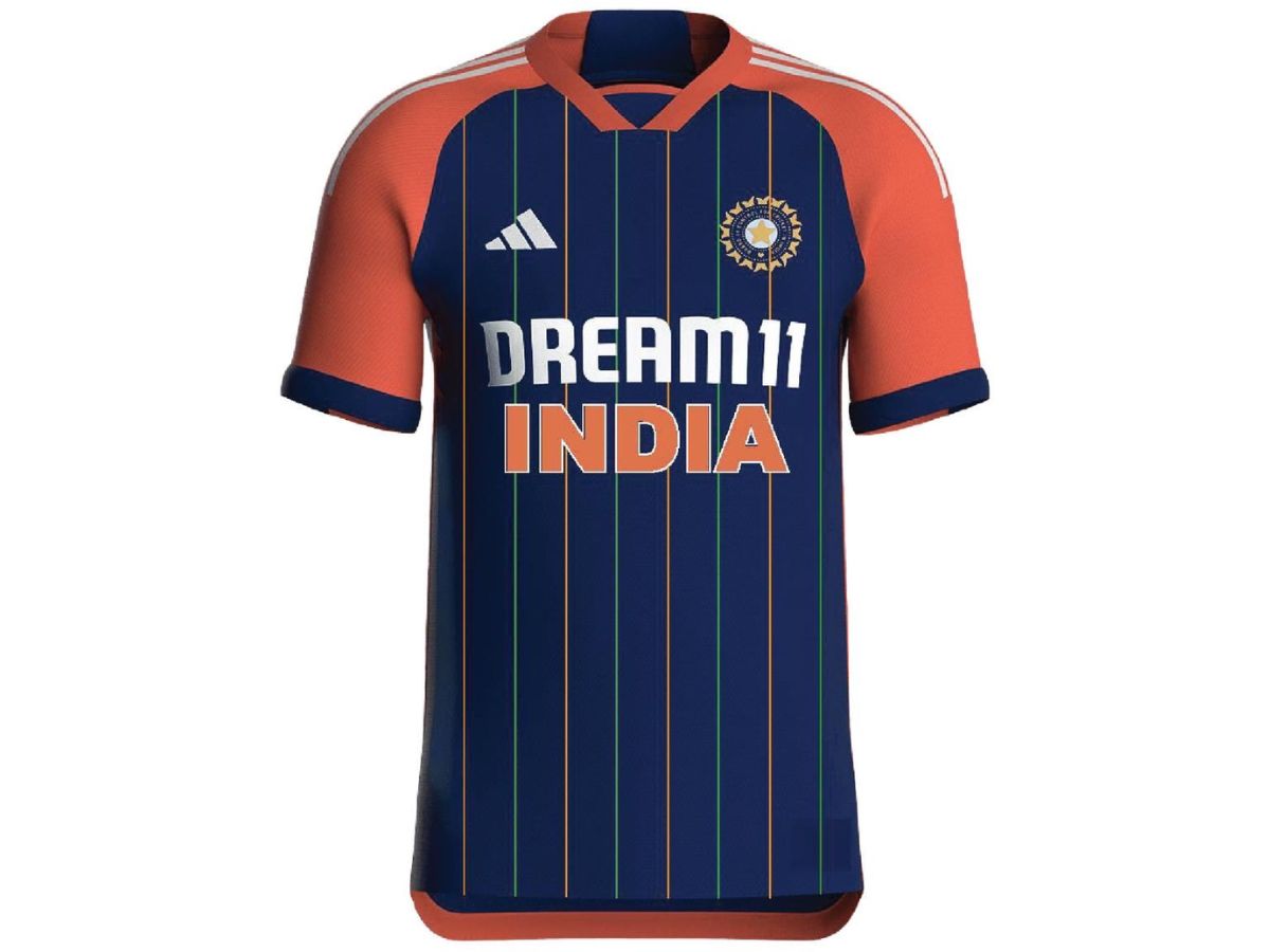 Indian T20 World Cup Jersey With Tri-Colour Pinstripes
