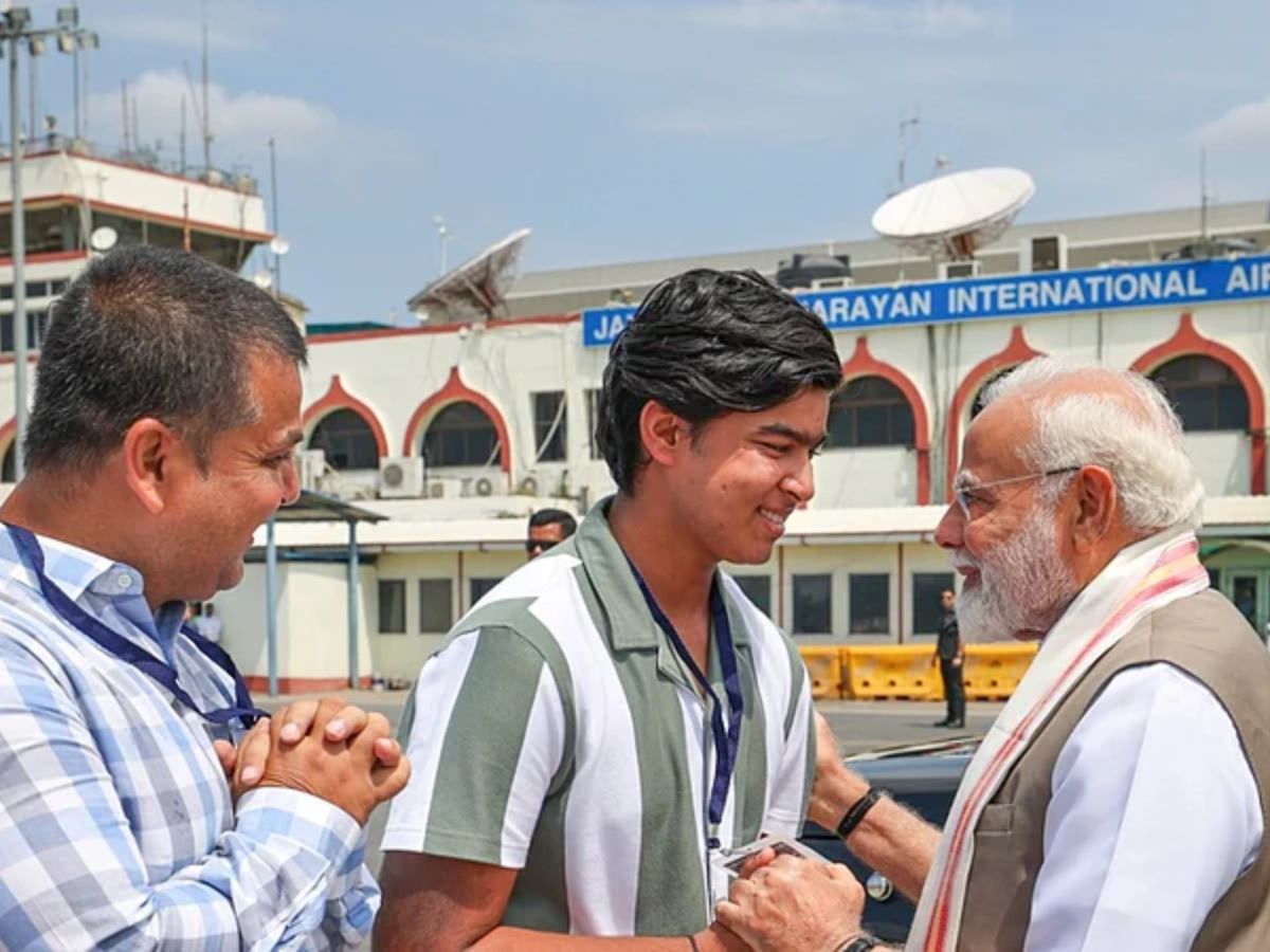 Vaibhav Sooryavanshi with PM Modi