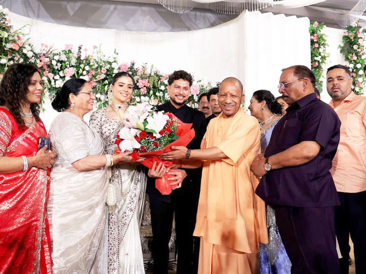 UP CM Yogi Adityanath Attends Kuldeep Yadav's Wedding Reception