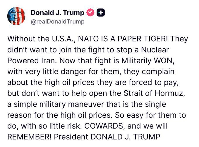 we-will-remember-donald-trump-rips-nato-allies-calls-them-cowards-for-refusing-military-help-against-iran-amid-strait-of-hormuz-crisis ‘We Will Remember’: Donald Trump Rips NATO Allies, Calls Them ‘Cowards’ For Refusing Military Help Against Iran Amid Strait of Hormuz Crisis