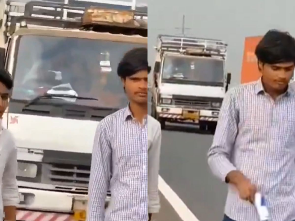 Tragedy On Delhi-Mumbai Expressway: 19-Year-Old Student Killed While Shooting Instagram Reel As Speeding Vehicle Hits From Behind, Watch Chilling Video