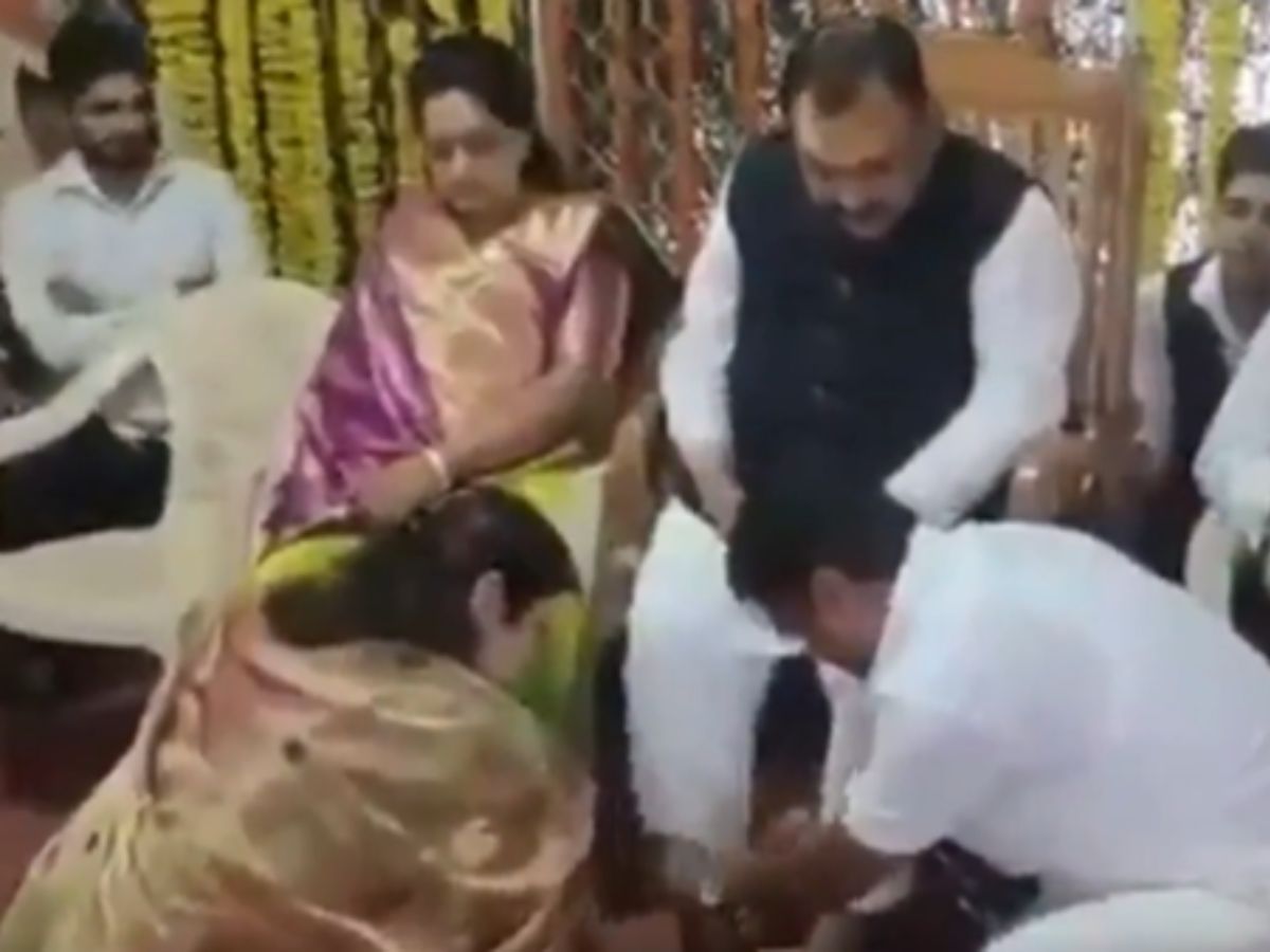 Maharashtra Women’s Commission Chief Under Fire For Washing Ashok Kharat’s Feet, Later Arrested In Sexual Exploitation Case By Nashik Police — Watch Viral Video