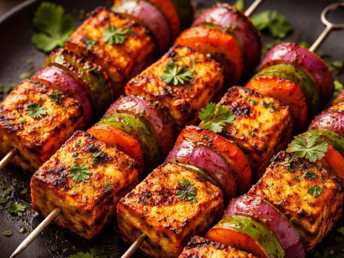 Grilled Paneer Tikka Skewers