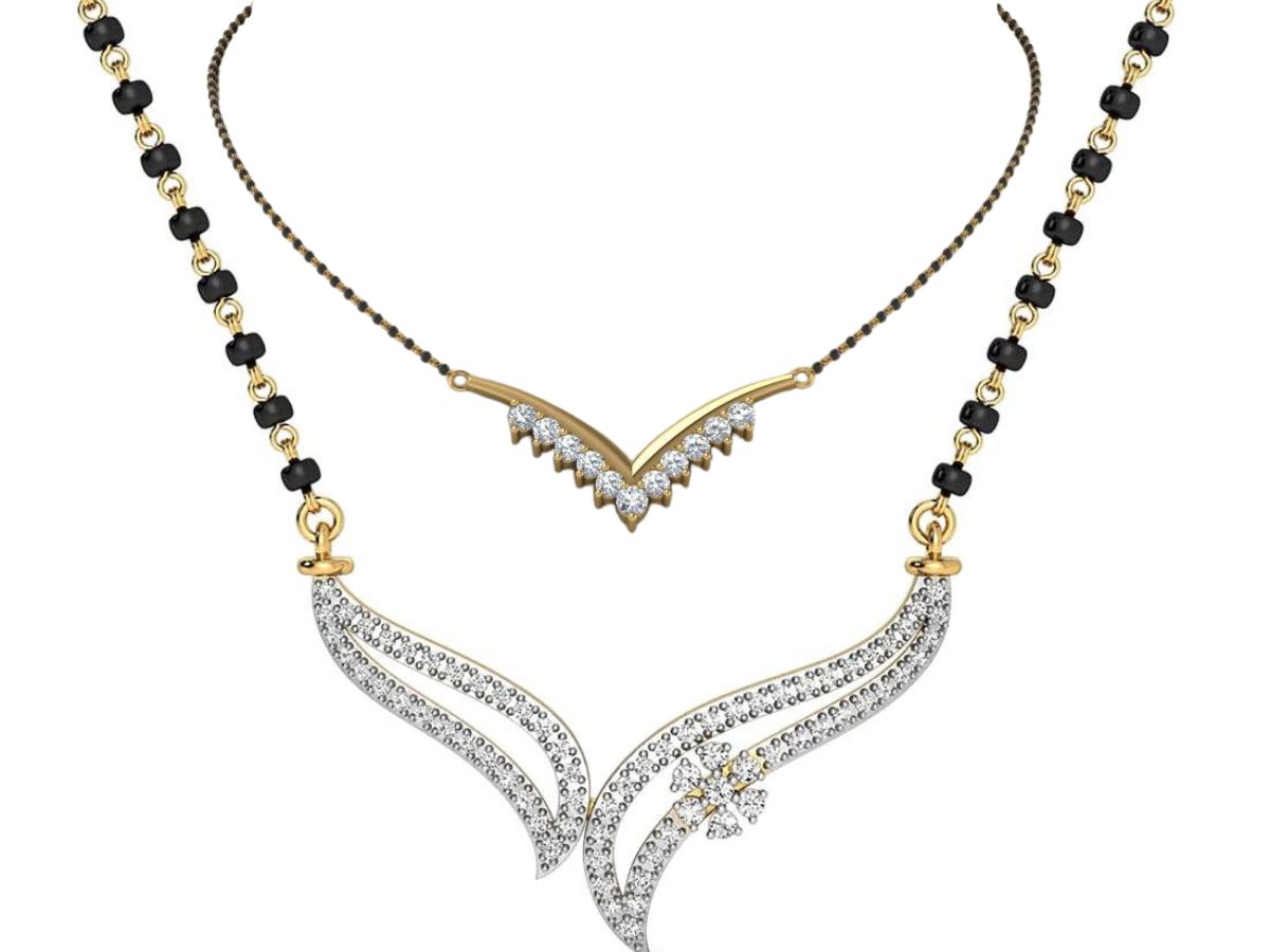 V-Shaped Sleek Mangalsutra Design