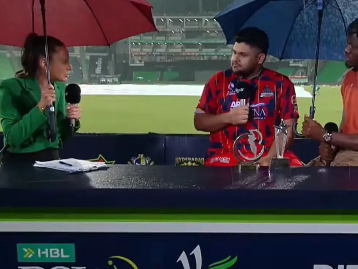 Rain Interrupts Post-Match Show