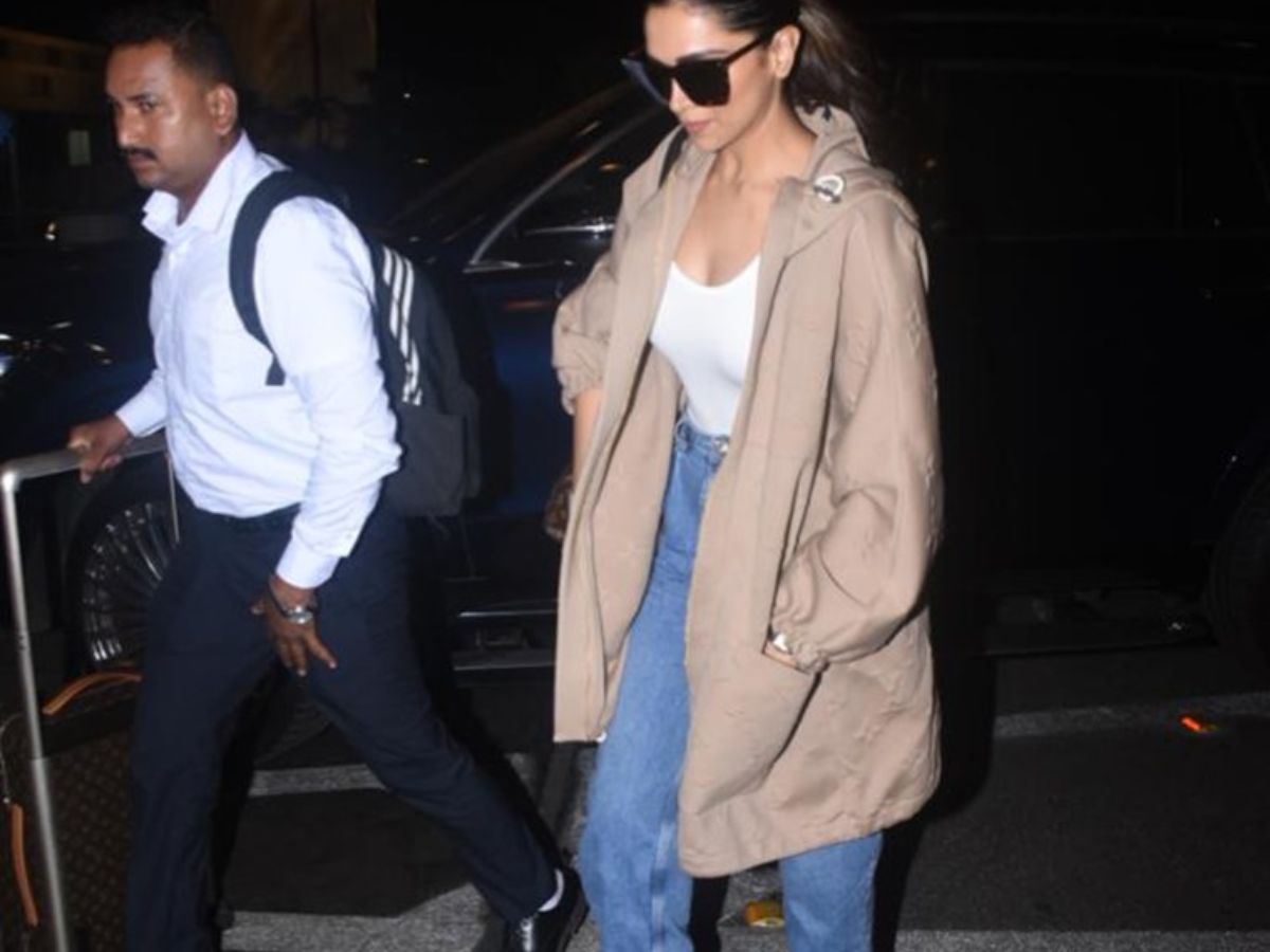 Deepika Padukone - Stylish Beige Suit Look