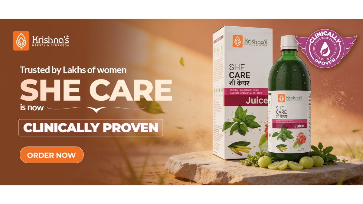 Krishna’s Ayurveda, She Care Juice Clinically Proven to Support PCOD Management in the Span of 90 Days