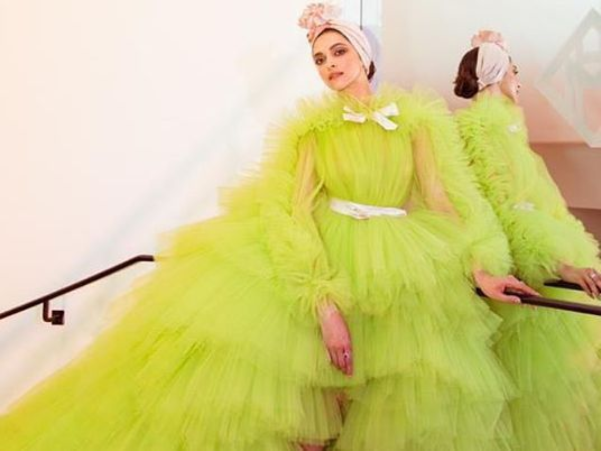 Deepika Padukone’s Bright Neon Green Gown
