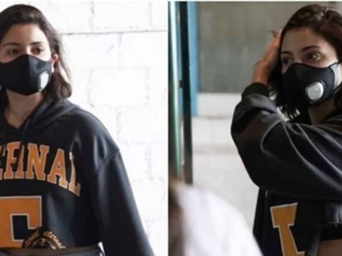 Anushka Sharma - Baggy Hoodie And Biker Shorts Look
