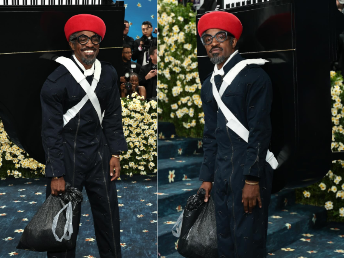 André 3000 in Burberry
