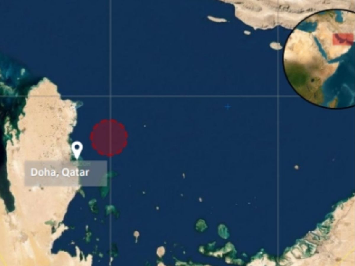 British Military Monitoring Ship Catches Fire After Being Hit By Unknown Projectile Near Qatar Coast