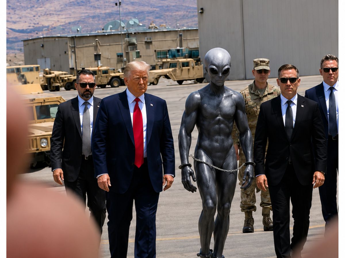 Donald Trump Spotted With Naked Alien? US President Shares Bizarre Images, Leaves Internet Stunned