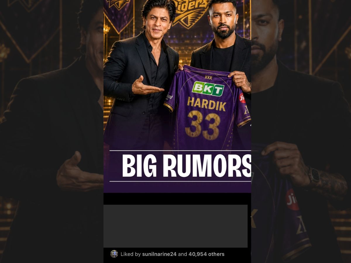 Sunil Narine liked a post that suggested Hardik Pandya's trade to KKR.