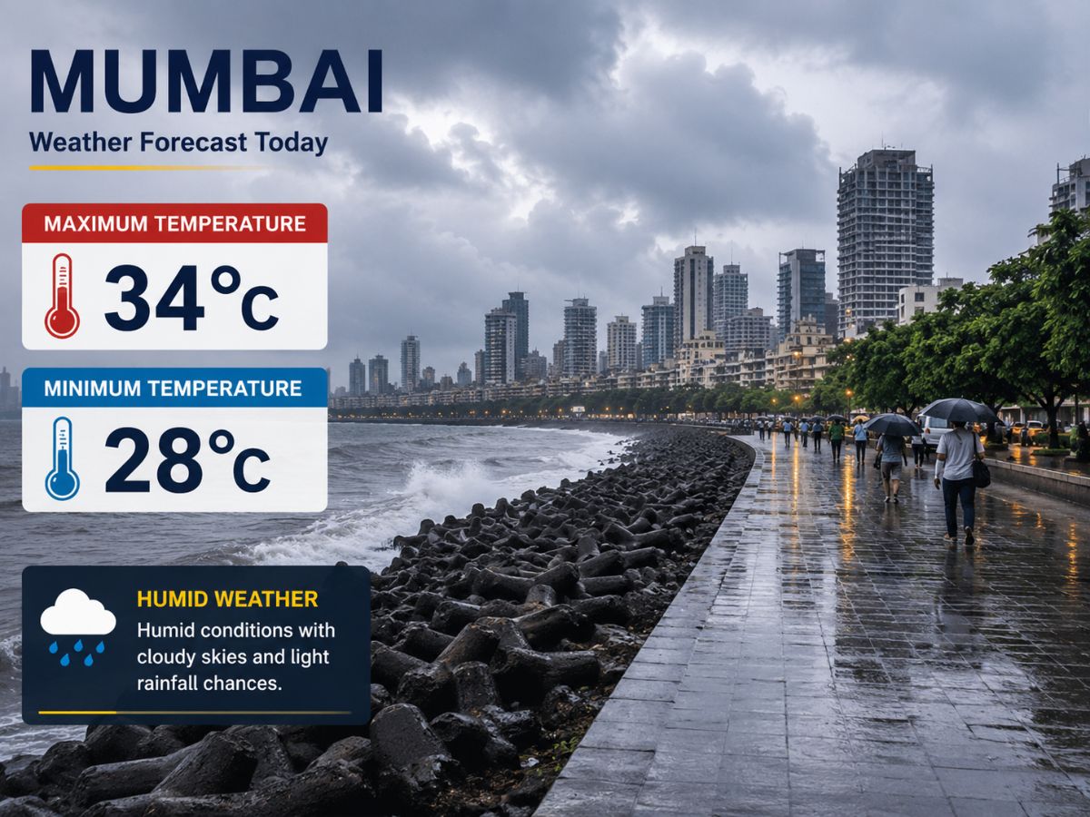 Mumbai: Humid weather and cloudy skies