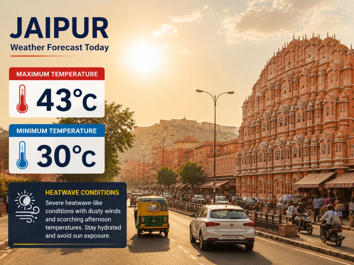 Jaipur: Hot and dusty weather