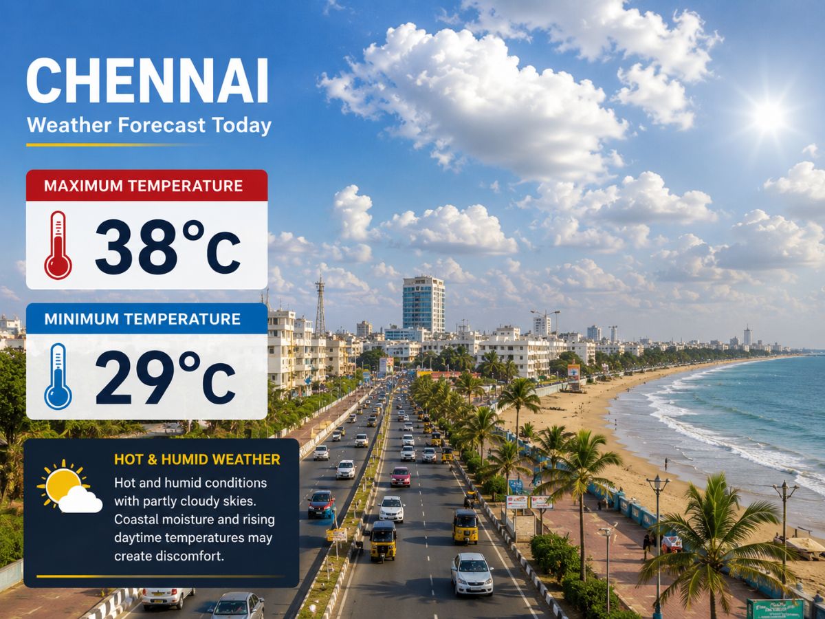 Chennai: Hot and humid Coastal weather