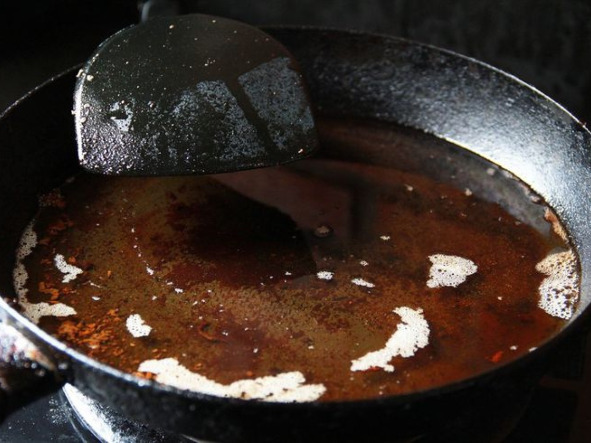 Repeatedly reheated oil foods