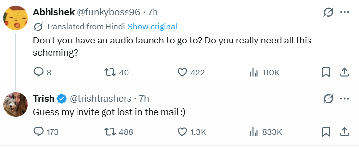 ‘They Set A Reminder Atleast’: Trisha Krishnan Takes A Clever Dig At Karuppu’s Makers Over Delay In Releasing First Look, Also Reveals Why She Skipped The Audio Launch