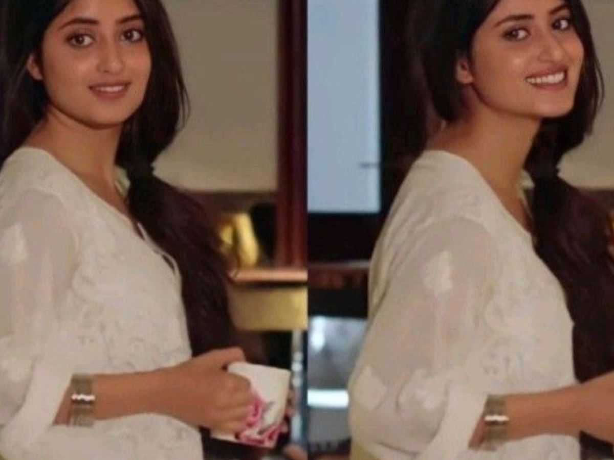 Sajal Aly - White Chikankari Suit