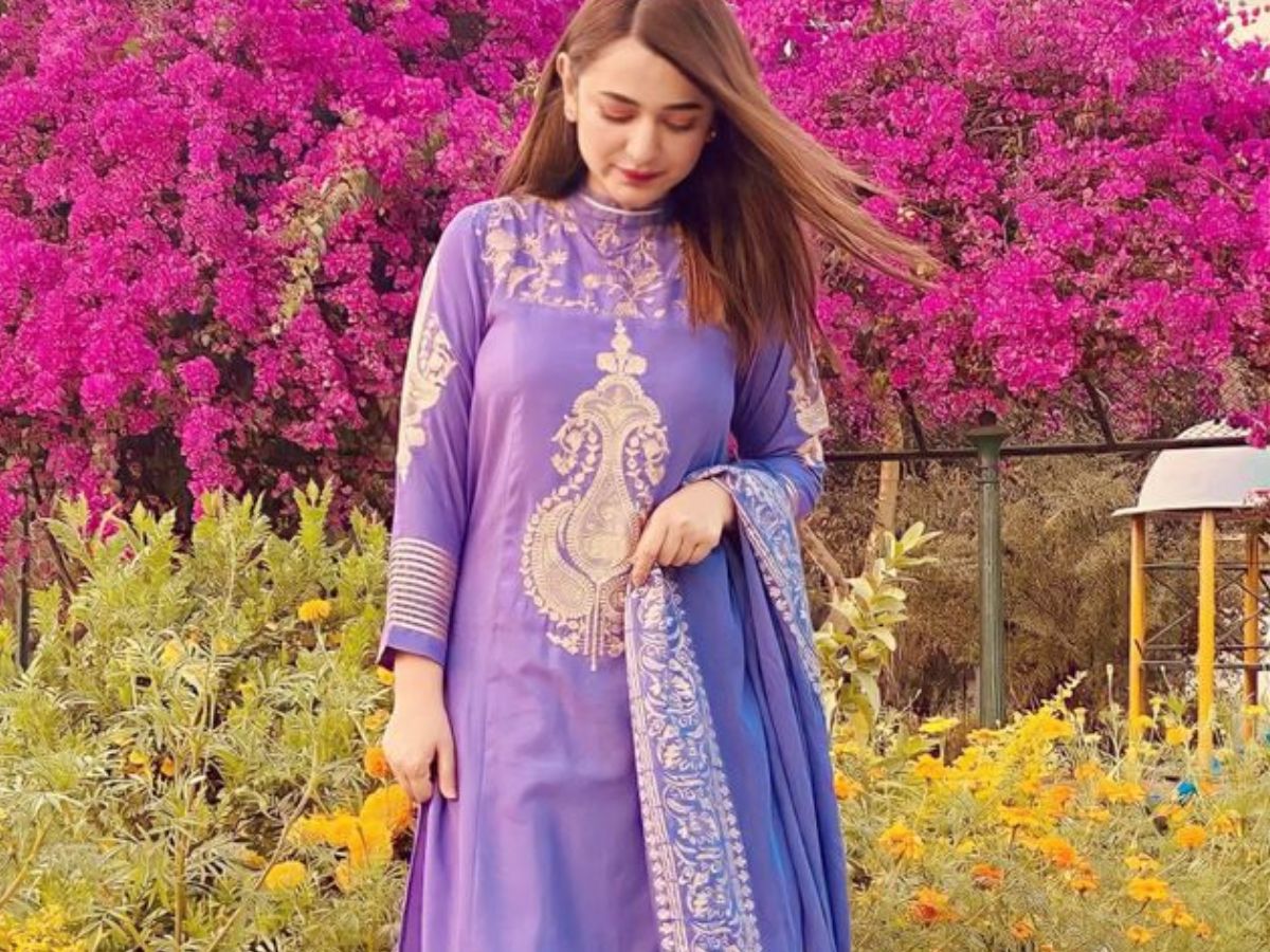 Yumna Zaidi - Elegant Silk Suit