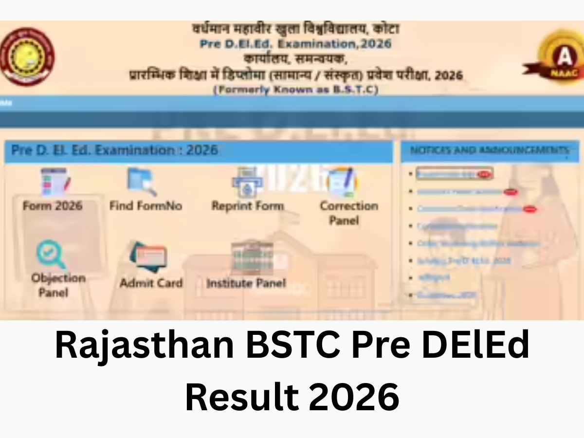 Rajasthan BSTC Pre DElEd Result 2026