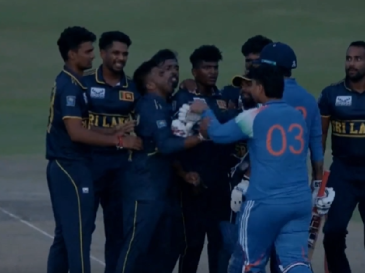 Vaibhav Sooryavanshi Pushes Sri Lanka A Player After India A's Super Over Defeat; Senior Players Forced to Intervene—WATCH Video